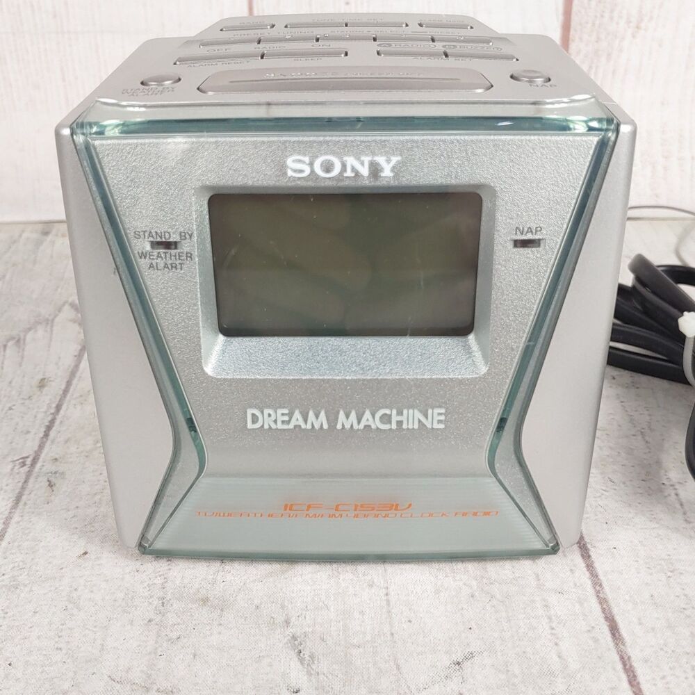 VTG Sony Dream Machine ICF-C153V Weather Alert FM AM TV Clock Radio TESTED